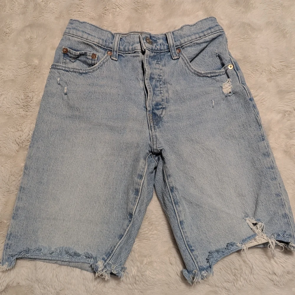 2/$20 GAP Light Blue Distressed Jean Shorts - Picture 2 of 3
